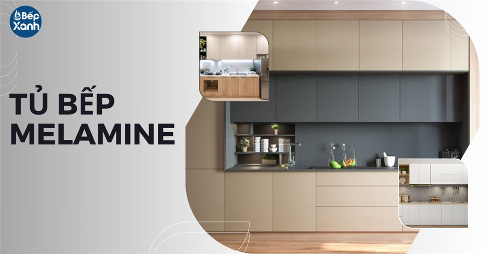 tủ bếp Melamine